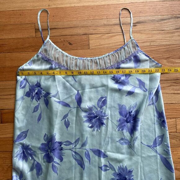 California Dynasty Vintage 2XL Gown mint & periwinkle - Picture 6 of 11